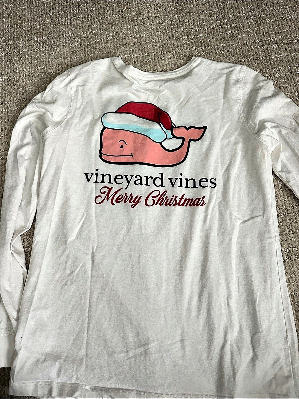 vineyard vines Santa Whale Long-Sleeve Pocket Tee Small